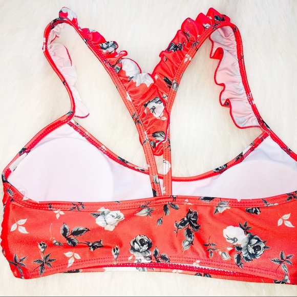 Small ruffle floral bikini swim top - Picture 2 of 4